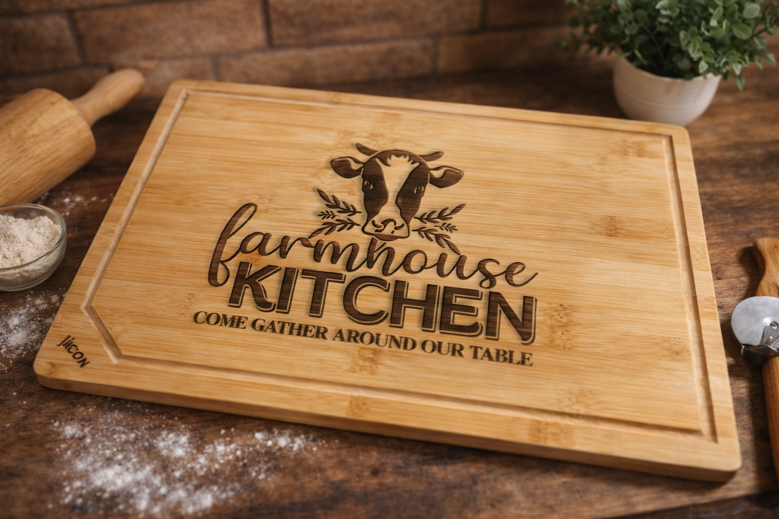 17x12 Farmhouse Laser Engraved Wood Cutting Board