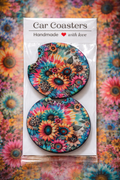 Set of 2 Neoprene Foam Car Coasters